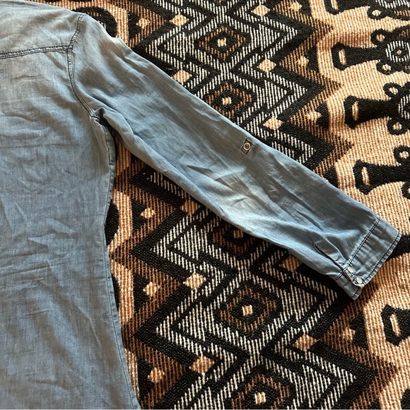 Elle Denim Shirt Light Blue size L Women - Picture 9 of 13